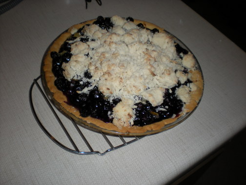 Blueberry Pineapple Piña Colada Pie